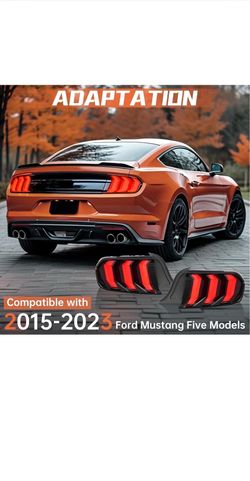 Tail Lights Compatible with 2015-2023 Ford Mustang Five Models Sequential Full Led