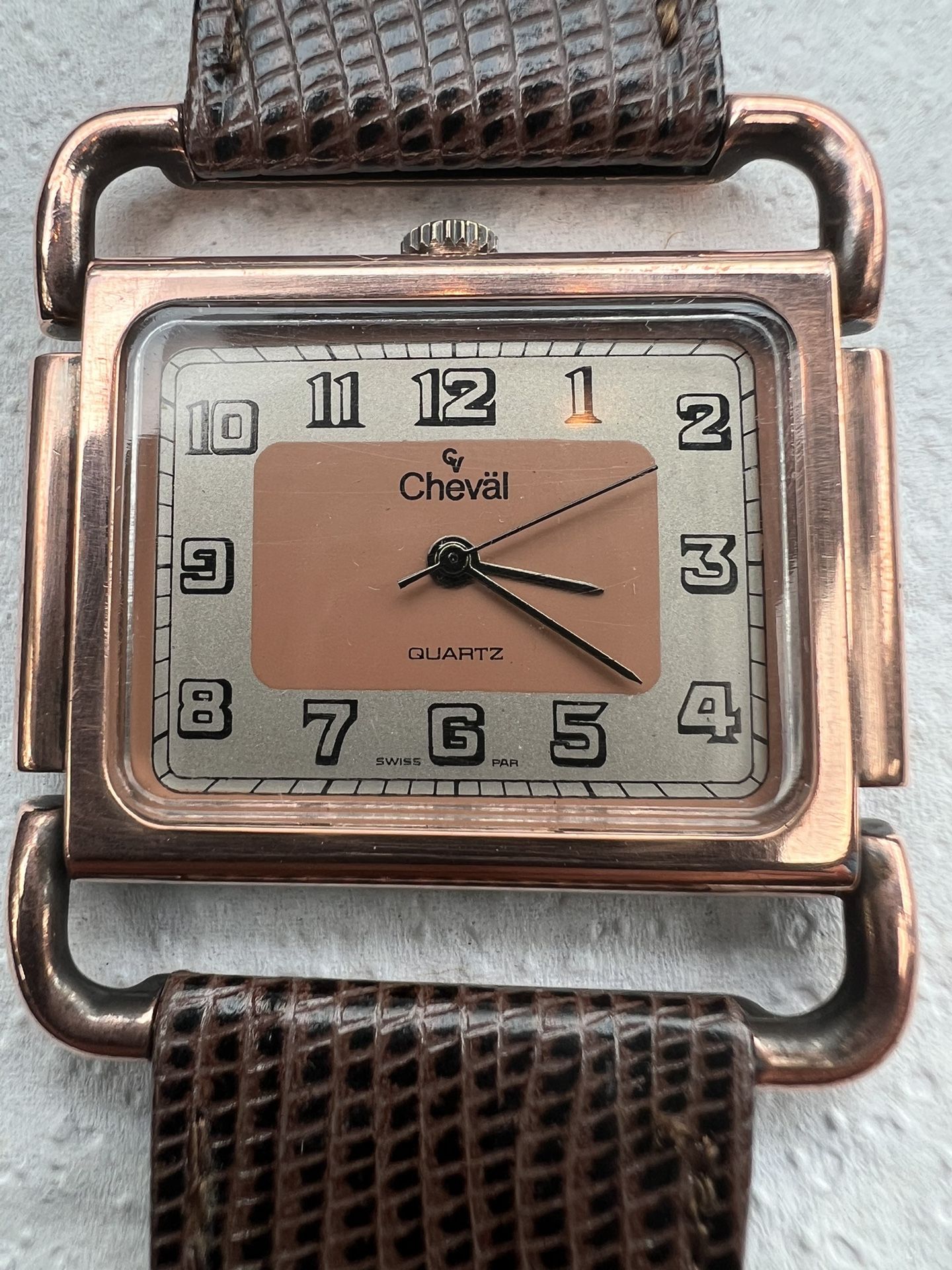 Big Deal : Original Vintage Cheval A RARE Rectangle Watch 1950’s