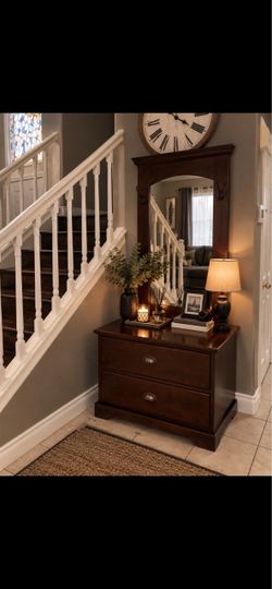 Entry coat hanger with two drawers