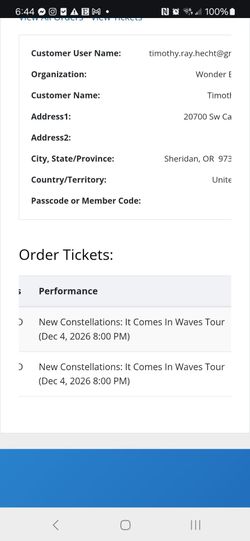 New Constellations: It Comes In Waves Tour