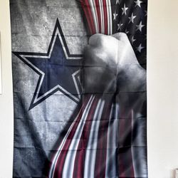 Cowboys Large Flag 5ft By 3ft