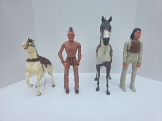 Vintage 1960/1970s Louis Marx 12in figures and horses