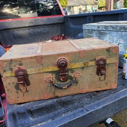 Vintage Military Footlocker trunks
