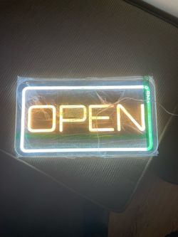 OPEN neon sign