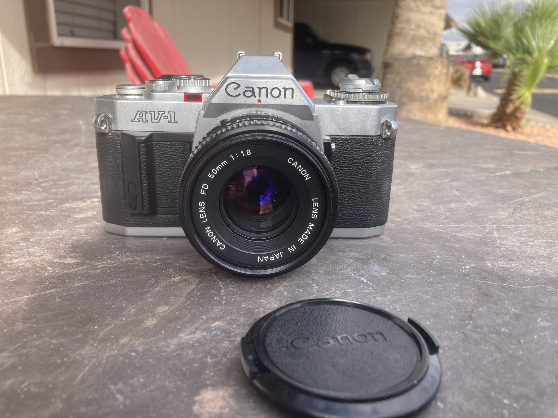 Canon AV-1 35mm Film Camera with 50mm F1.8 Lens 