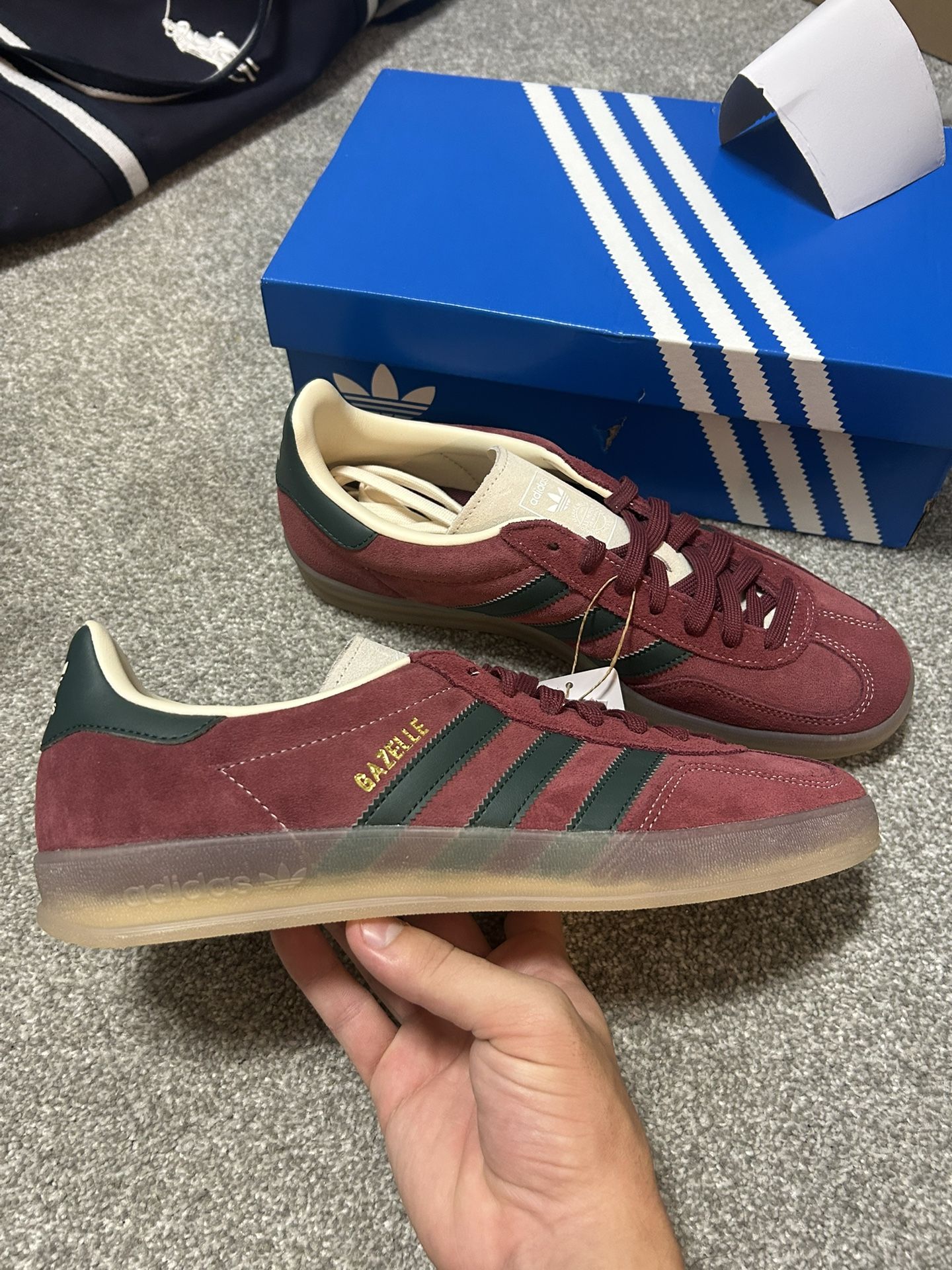 Adidas Originals Gazelle Indoor red/green/white (10M) Brand New In Box W/ Tags