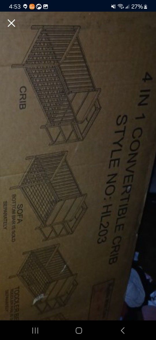4 IN 1 Crib With Changer