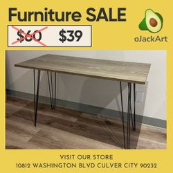 Wood Hairpin Desk, Writing Table