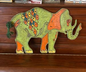 Vintage Handmade 1970s Psychedelic Pachyderm: