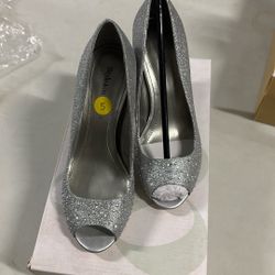 Silver Women Heels 