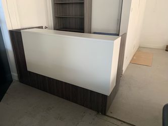 Reception desk Shell 72” gray/white