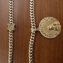 10kt Chain + 14kt Pendant 