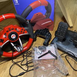 HORI Nintendo Switch Mario Kart Racing Wheel Pro Deluxe With Pedals