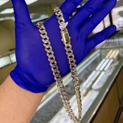 14K Gold Cuban Link 24”