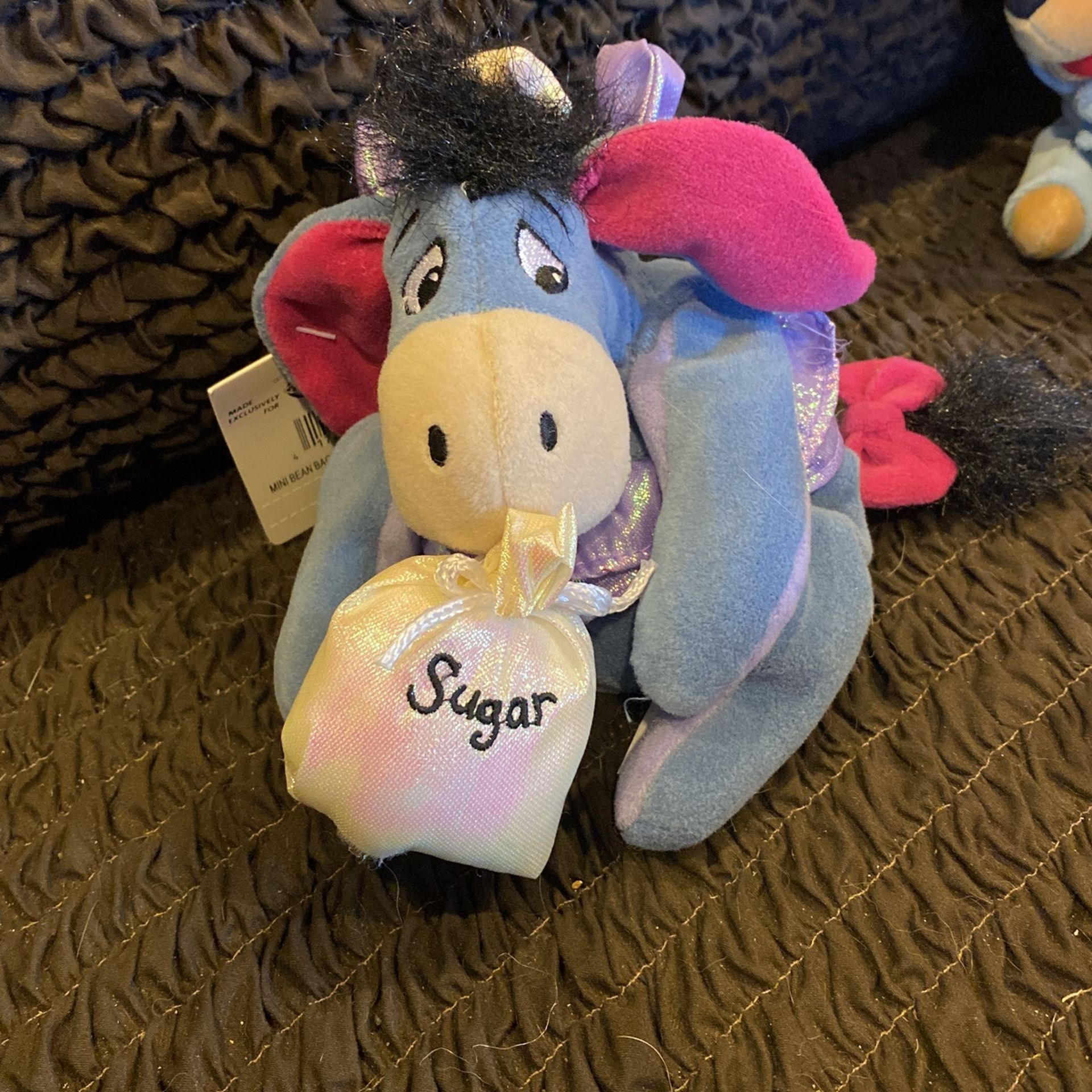 NWT Disney Winnie the Pooh Sugar Plum Fairy Eeyore Plush 7" Mini Bean Bag