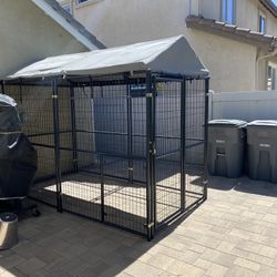 Retriever 6 ft. x 5 ft. x 10 ft. Welded Wire Lodge Expandable Dog Kennel