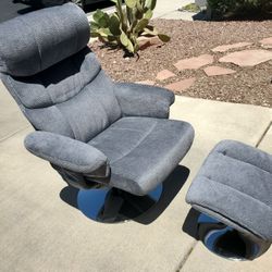 Swivel Reclining Lounge Chair w/ Footrest 