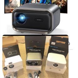Projector with WiFi and Bluetooth: [Auto Focus/Keystone] - Full HD 1080P 4K Supported Portable Bluetooth Projector for Gaming Devices and Phones - Ide