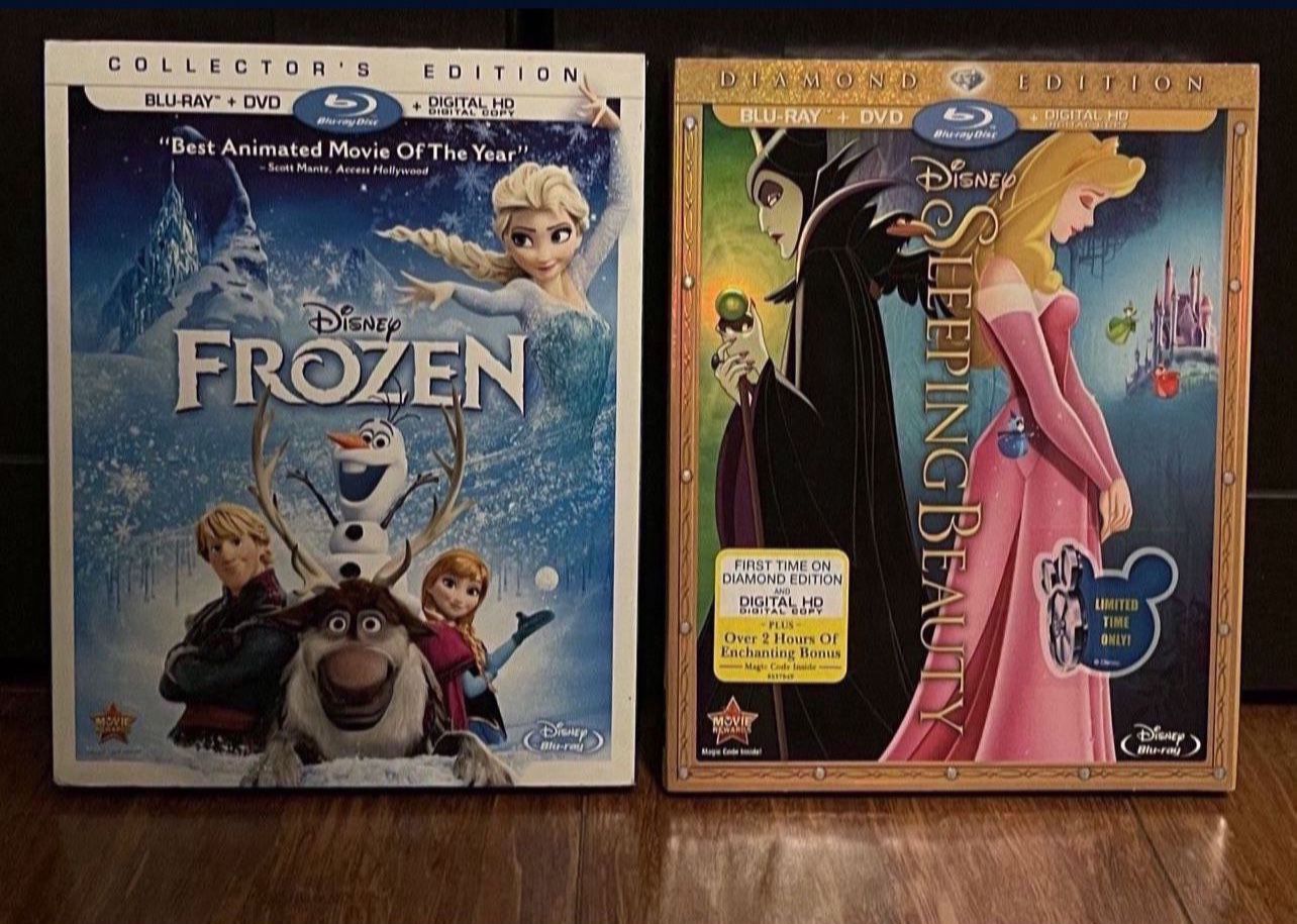 Disney Sealed Blu-Ray Movies: Sleeping Beauty & Frozen