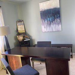 Solid Cherry Wood Desk with Hutch