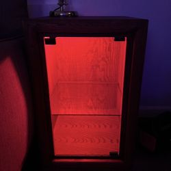 Vintage Retro Stereo Cabinet w/ Red 