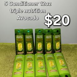 5 Shampoo 12.5oz/ 5 Conditioner 12oz Triple Nutrition Garnier Fructis 