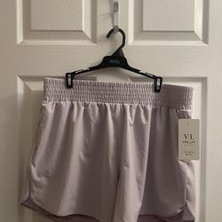 Brand New Ladies Lavender Active Shorts Size 3XL