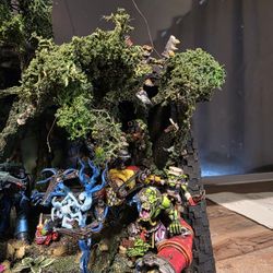 Warhammer Orks And Space Marine Diorama