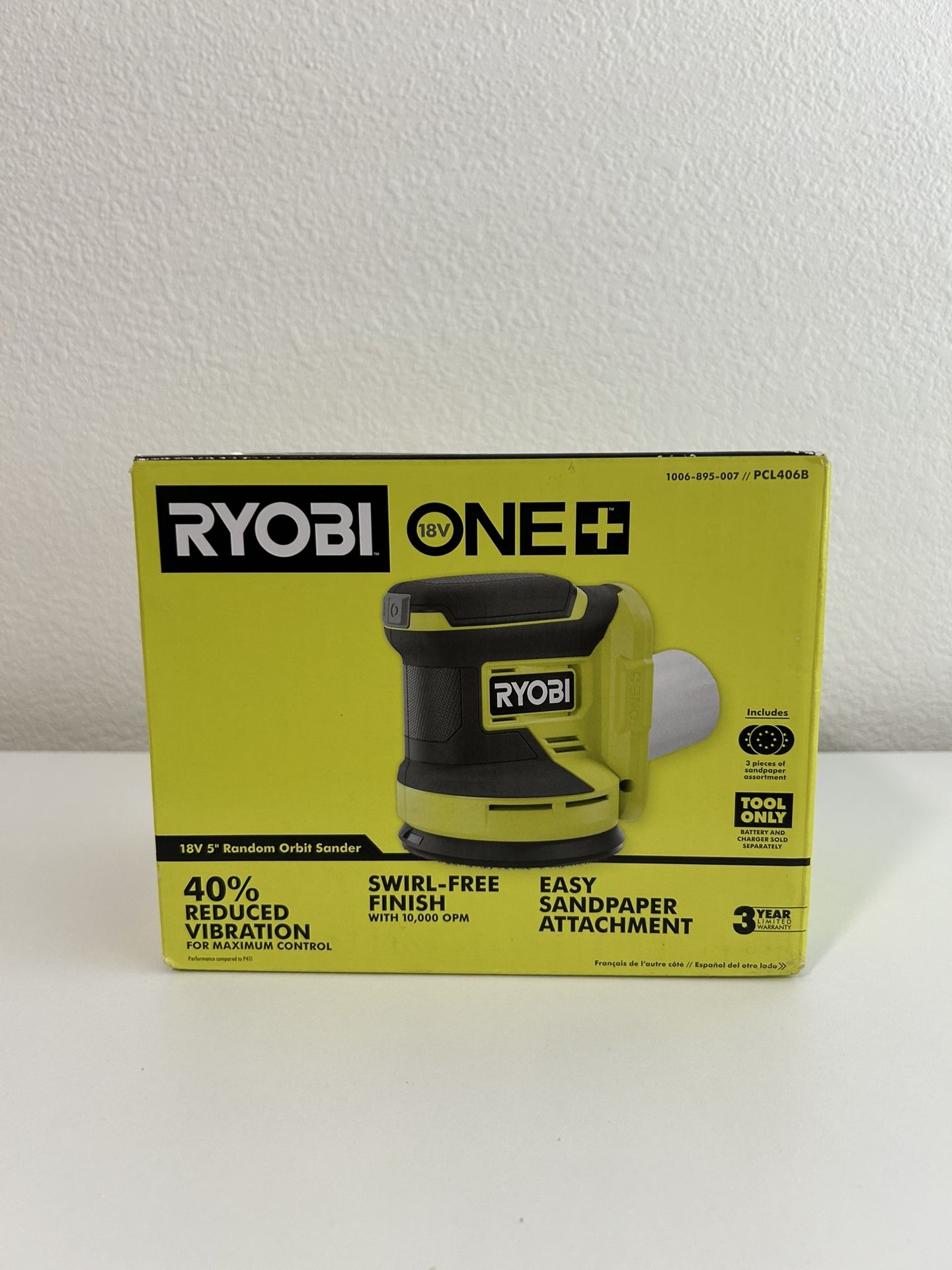 Ryobi 18V ONE+ Battery Powered Random Orbit Sander Brand New Never Opened