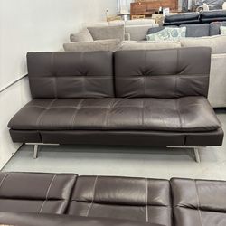 Bounded Leather Euro Lounger