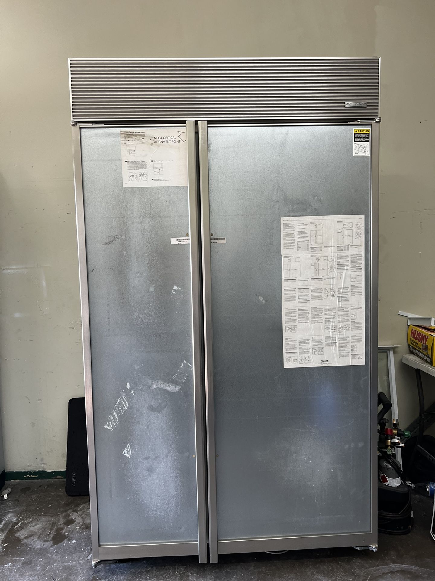 Sub Zero 48”Wide Stainless Steel Panel Ready Built In Side By Side 