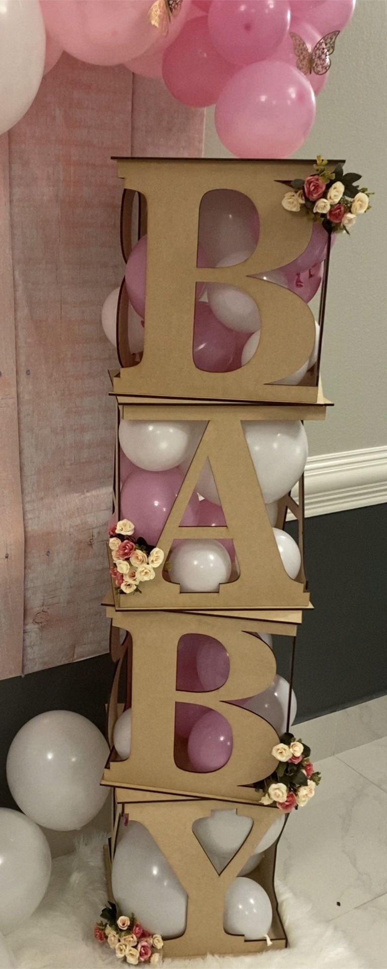 Baby Shower Cubes Props