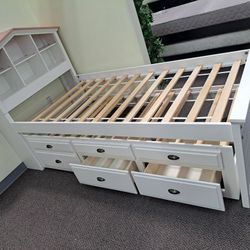 Twin/Twin Bedset W/3 Storage Drawers & Shelf(Mattress Included:$739)