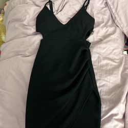 Black dress with slit