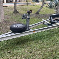 Aluminum Dual Axels Trailer Up To 25’ Boat Or 7000lb. New LED Lights, New Jack. Ready To Load….