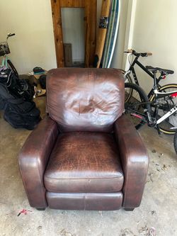 Brown Leather Recliner Chair