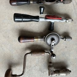 Vintage Hand Drills Antique 