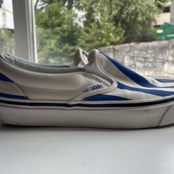 Vans Slip On Size 11 White/royal Blue 