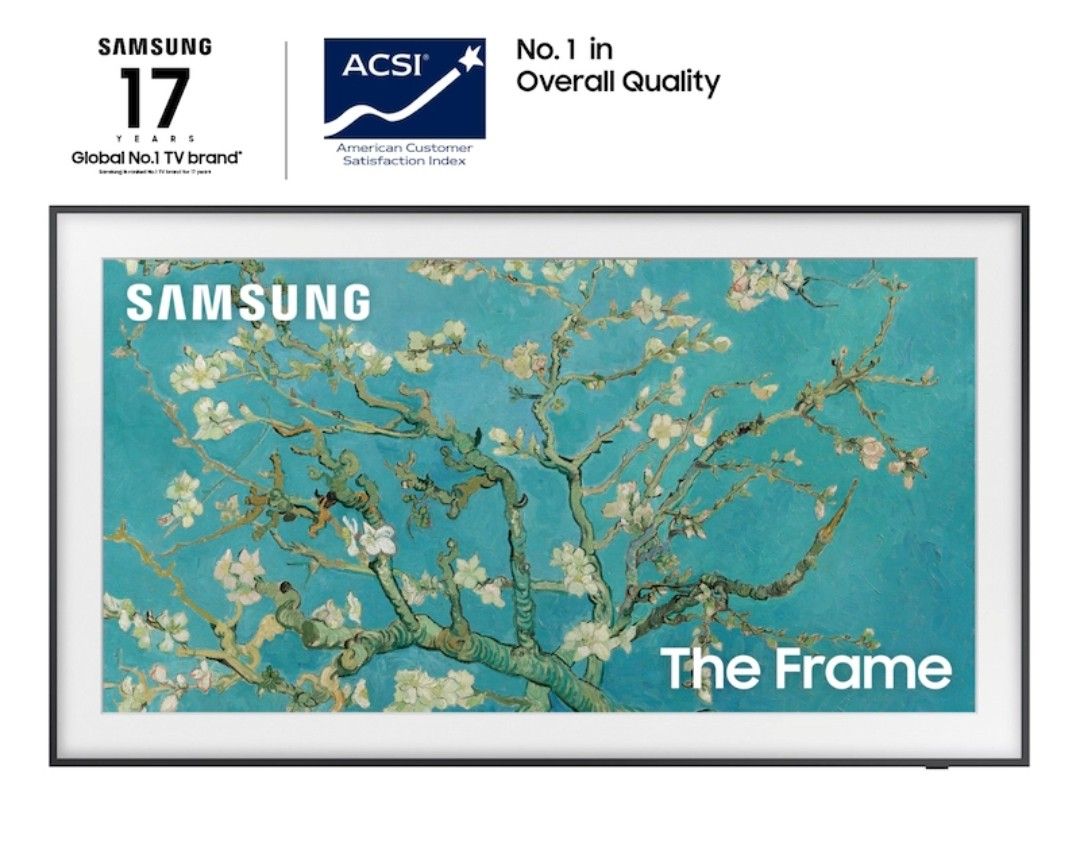 SAMSUNG QN32LS03TB The Frame 3.0 32-inch QLED Smart TV Bundle 32-inch The Frame Customizable Bezel - Black