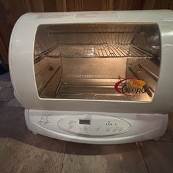 Big George Foreman's Rotisserie Oven Model GR80SCB cooker With So Many Pieces!!