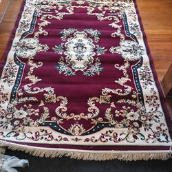 Two Oriental rugs one's called banquet the other one's called Wilton the rug is first rug 5x3x7 10 second rug 5.×3×8 one oriental rug is called banque