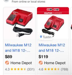 Milwaukee battery charger