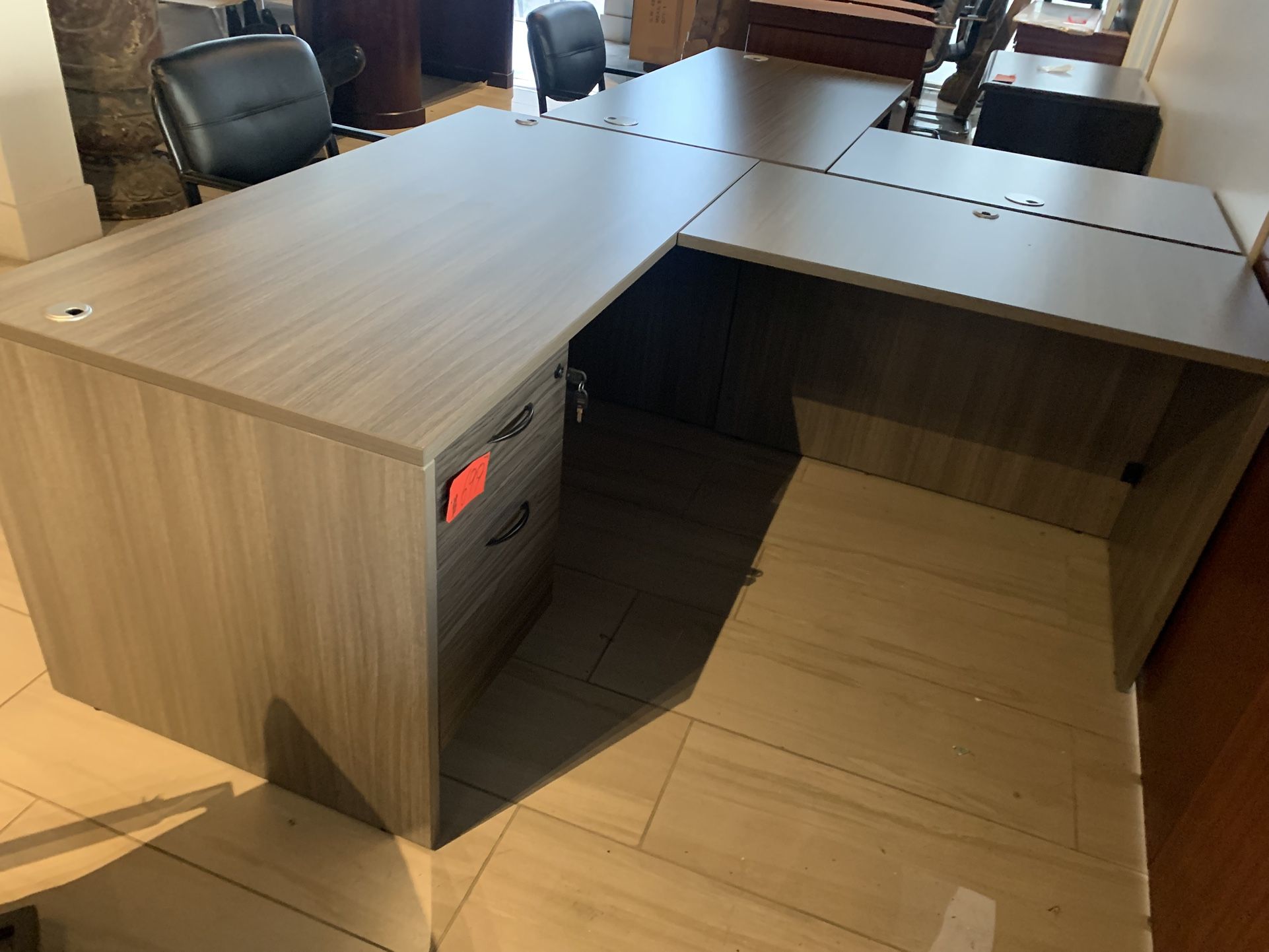 Desk L Shape 60”x66” With Drawers