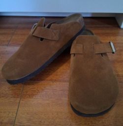 Universal Thread Tan Suede Clogs Women's Size 7 Wide