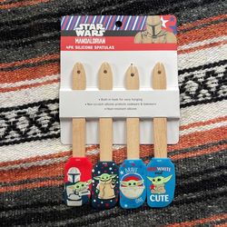 Star Wars Mandalorian 4pk Silicone Mini Spatulas
