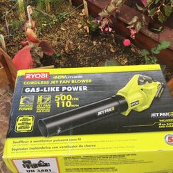 RYOBI jet fan blower 40v