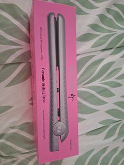 Dominique NYC Ceramic Styling Iron Metallic Silver