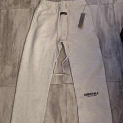 Essentials Pants Light Oat Sz M