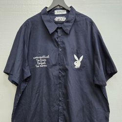 Texas Playboy Club Cropped Button Up Shirt 4X Shirt