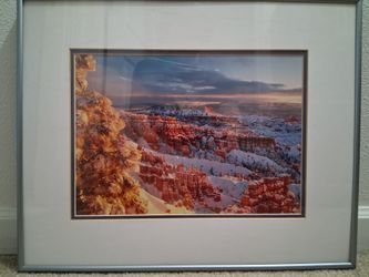 Snowy canyon wall art